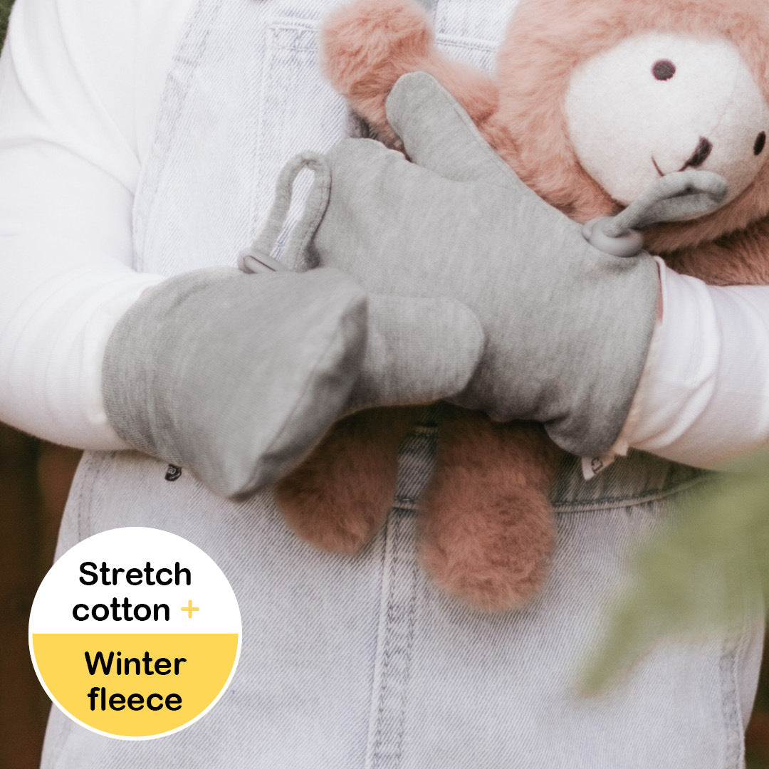 Bedhead Hats - Fleece Baby Mittens - Grey Marle