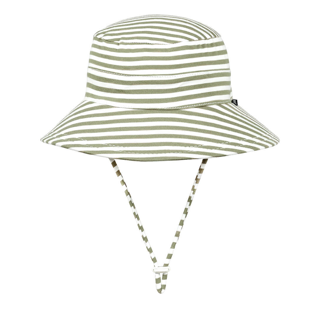 Bedhead Hats - Classic Kids Bucket Sun Hat - Khaki Stripe