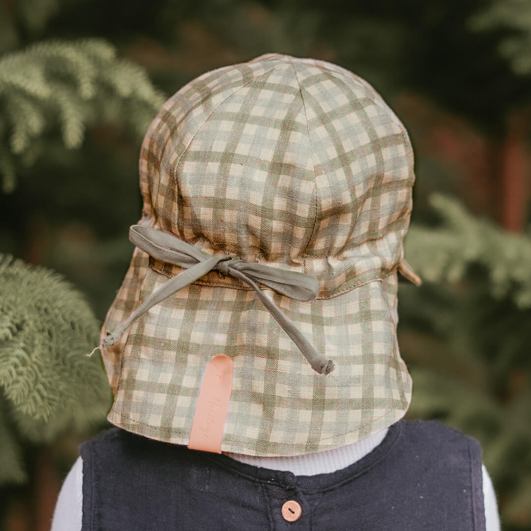 Bedhead - "Lounger" Reversible Flap Baby Sunhat - Noah/Moss