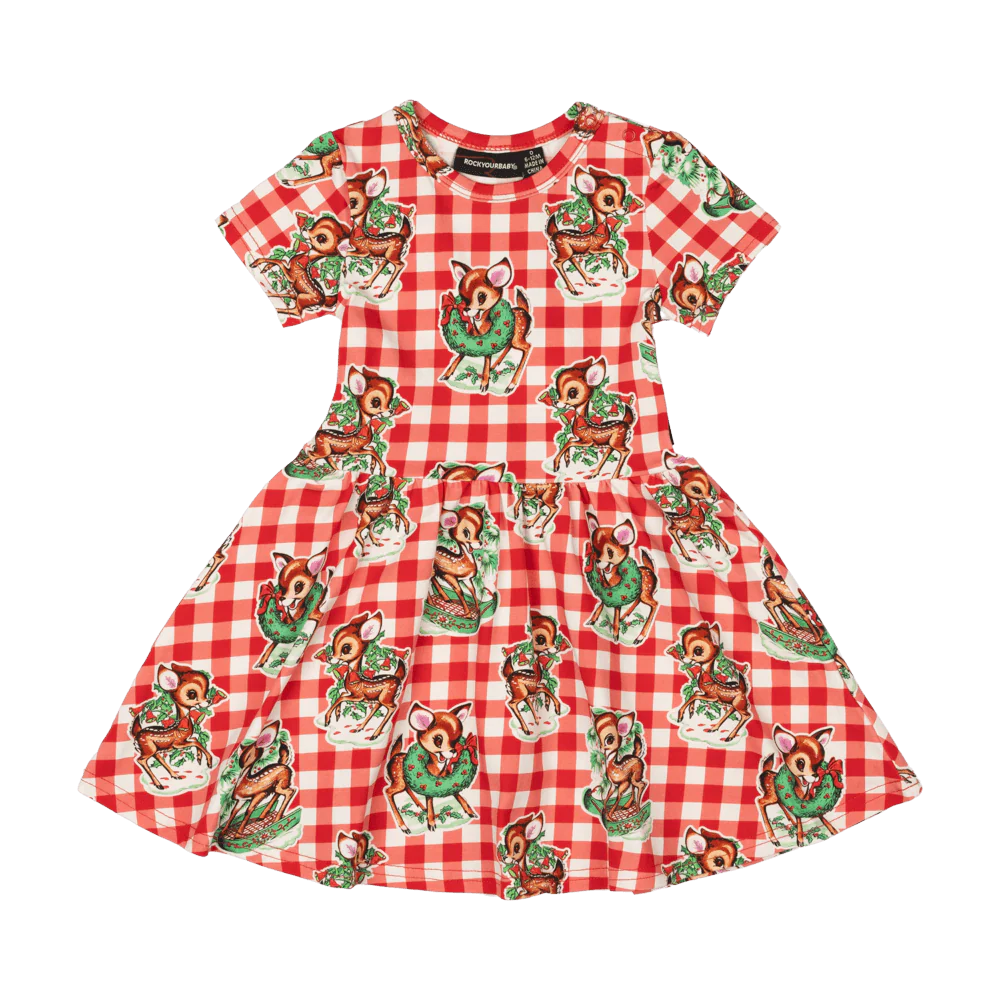 Rock Your Baby - Reindeer Joy Baby Dress