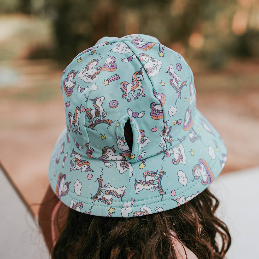 Bedhead Hats - Ponytail Swim Bucket Beach Hat - Unicorn