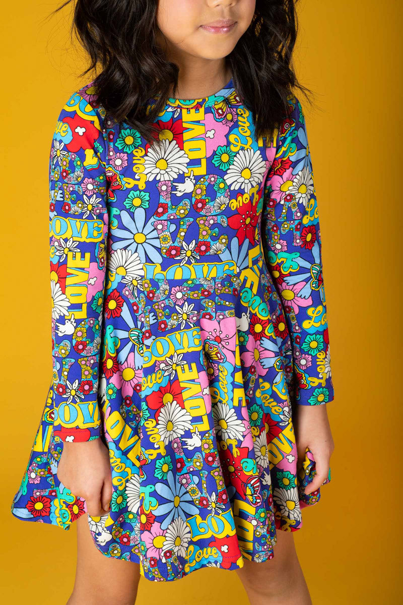 Rock Your Baby - Love - Long Sleeve Waisted Dress