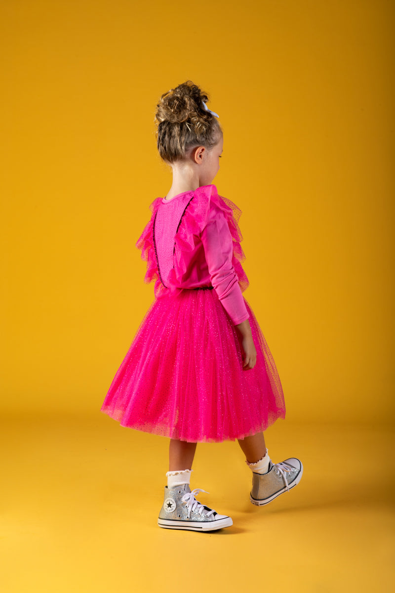 Rock Your Baby - Hot Pink Girls Angel Dress
