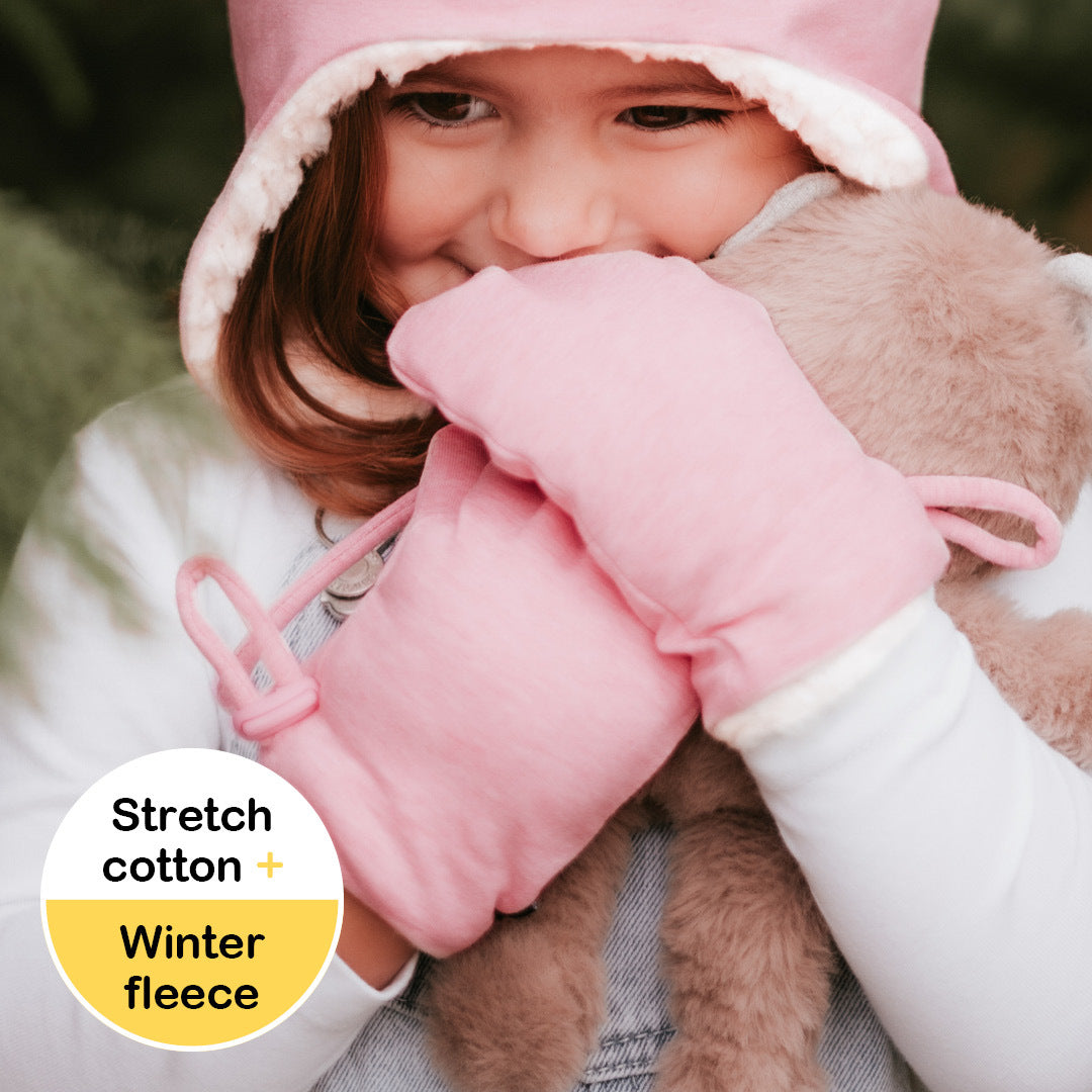 Bedhead Hats - Fleece Baby Mittens - BABY PINK