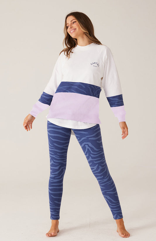 Cartel & Willow - Tilly Sweater - Denim Zebra