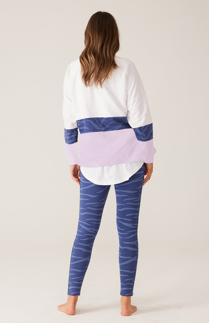 Cartel & Willow - Tilly Sweater - Denim Zebra