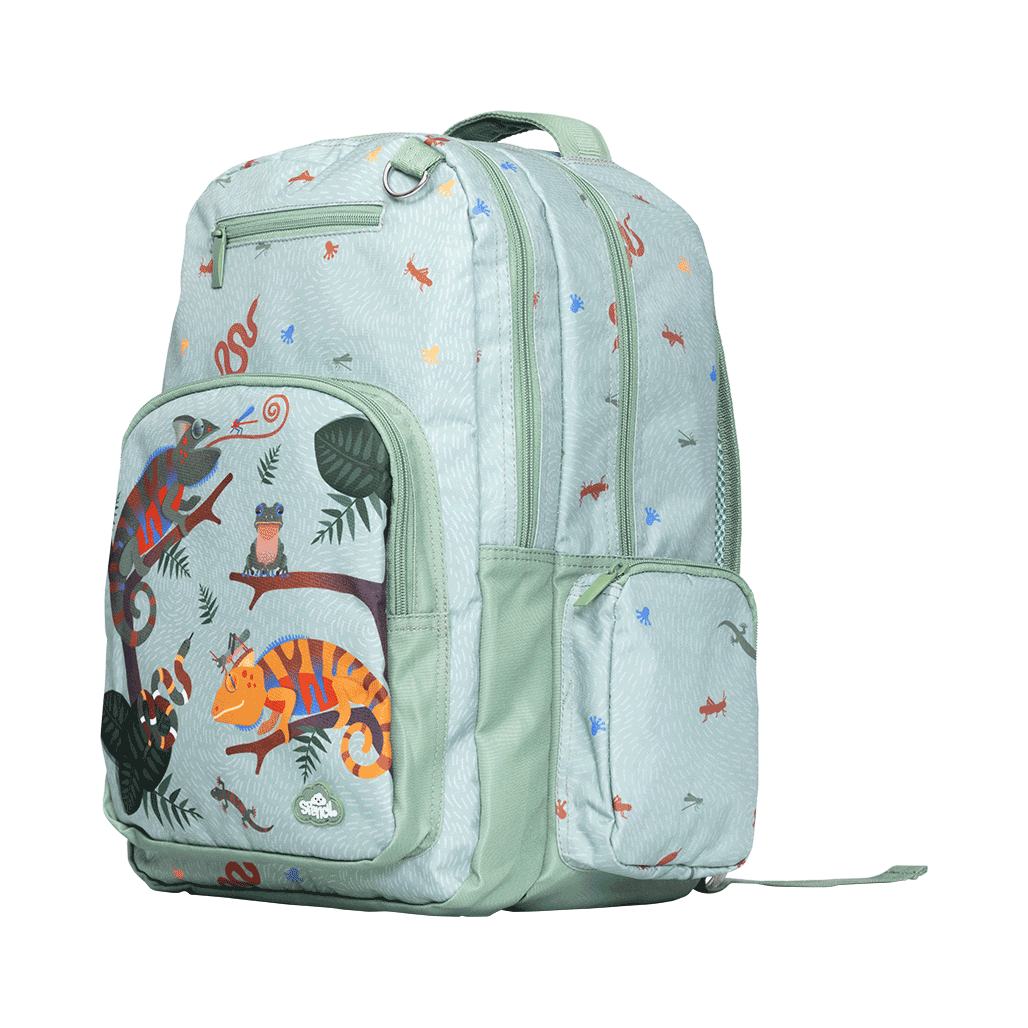 Big Kids Backpack Quirky Chameleon Liberty Co AU