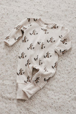 Bencer & Hazelnut - Bunny Pointelle Zipsuit