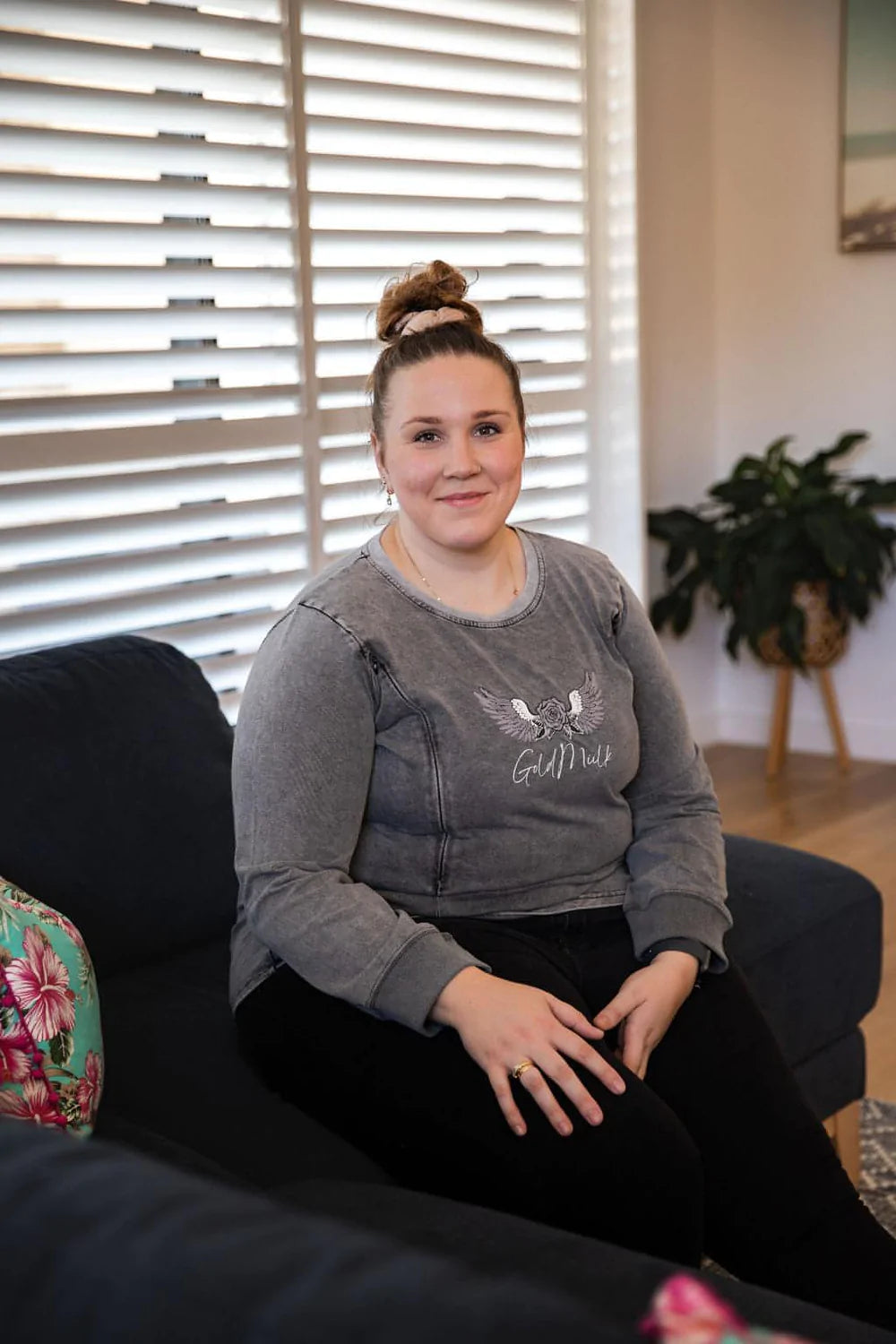 Goldmiilk - Acid Wash Breastfeeding - Long Sleeve