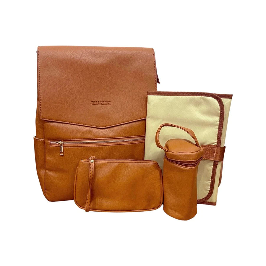 Orla & Rose - Amara Nappy Bag - Backpack - Brown