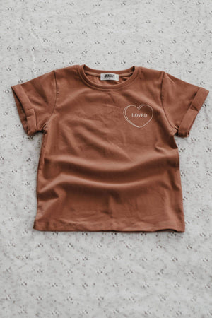 Bencer & Hazelnut - Candy Loved Bodysuit/Tee - Rust
