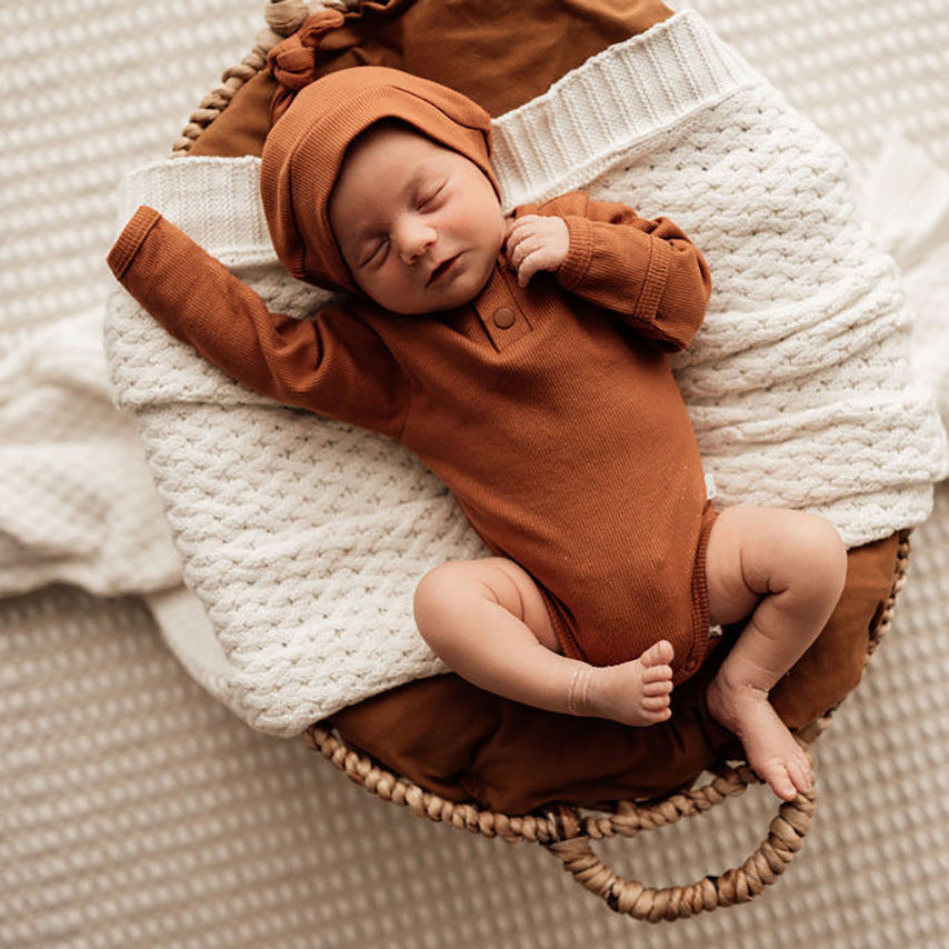 Snuggle Hunny Kids - Long Sleeve Bodysuit - Biscuit