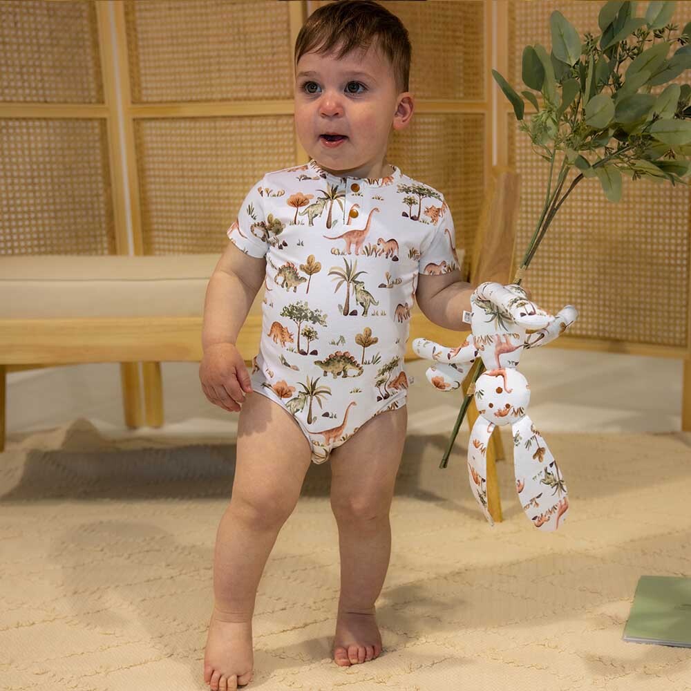 Snuggle Hunny Kids - Dino Short Sleeve Bodysuit