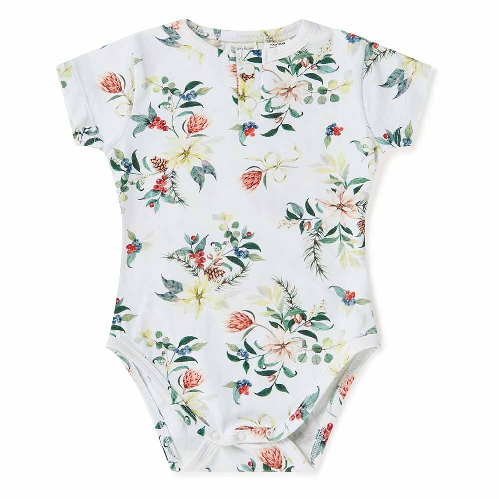 Snuggle Hunny Kids - Festive Berry Short Sleeve Bodysuit