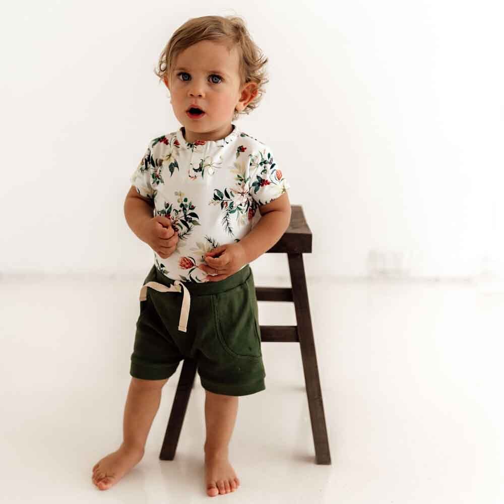 Snuggle Hunny Kids - Festive Berry Short Sleeve Bodysuit