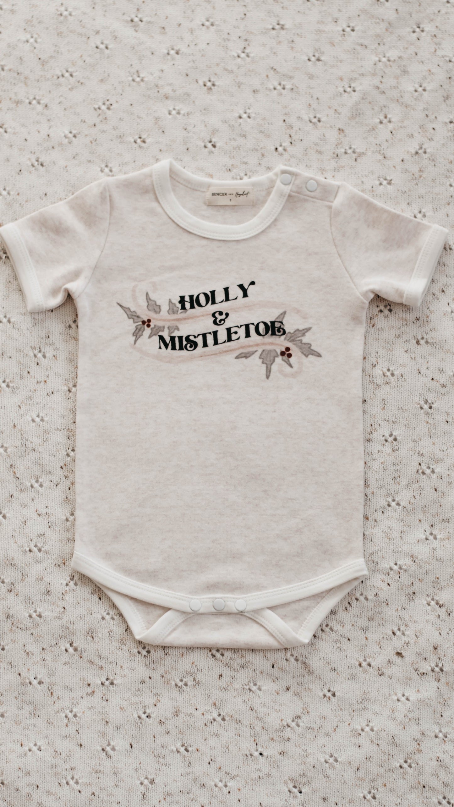 Bencer & Hazelnut - Holly & Mistletoe Bodysuit/Tee