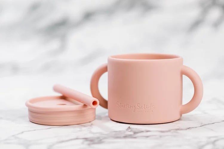 Starting Solids - The Ideal First Baby Cup 2.0 - Baby Pink