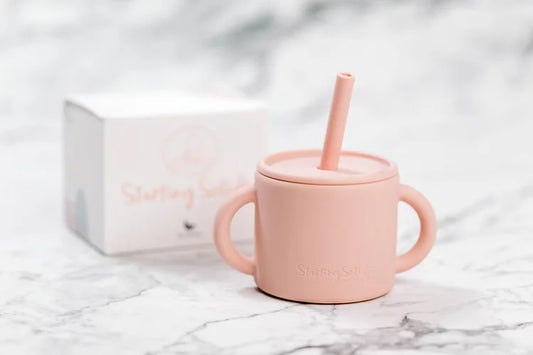 Starting Solids - The Ideal First Baby Cup 2.0 - Baby Pink