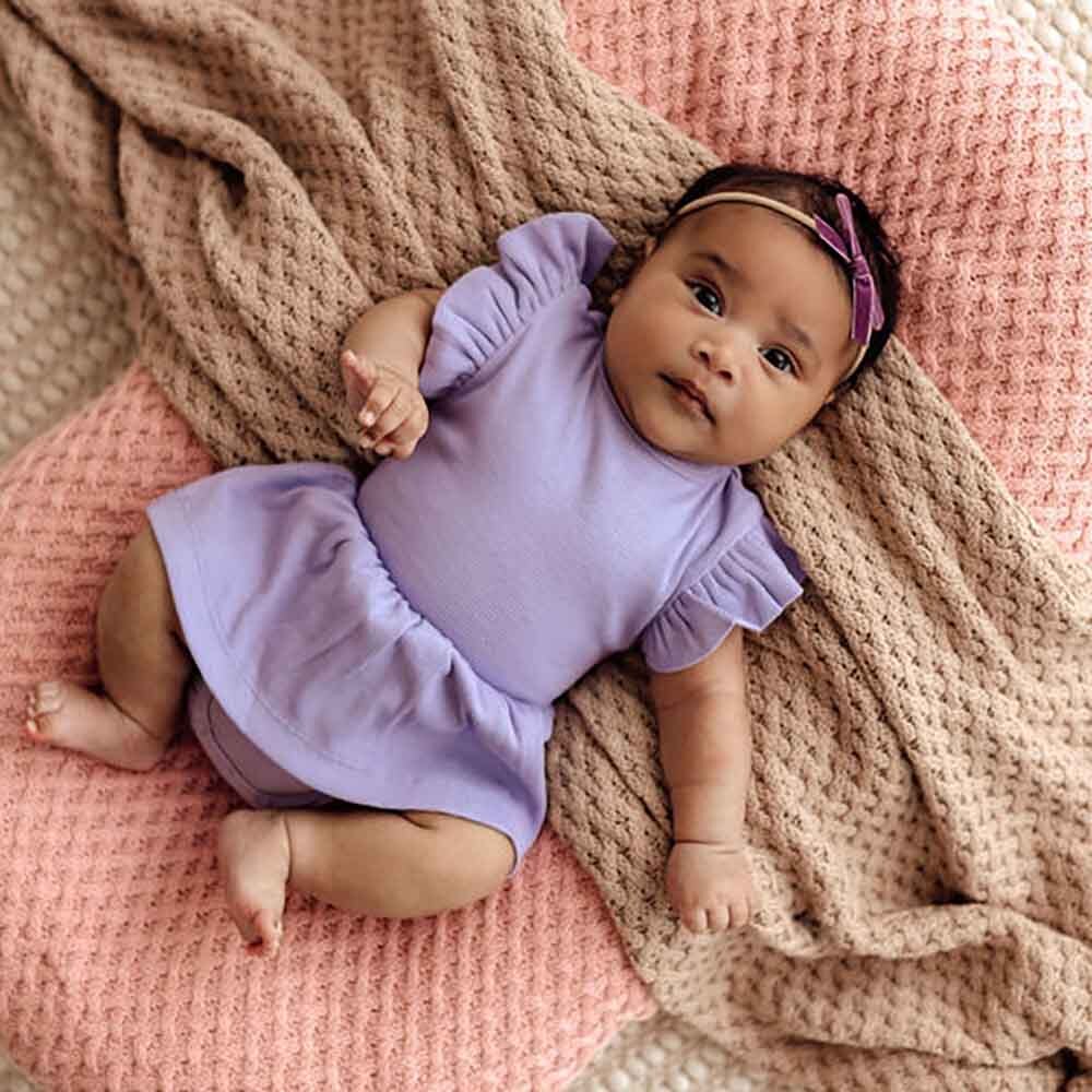 Snuggle Hunny Kids - Jacaranda - Organic Ribbed Dress