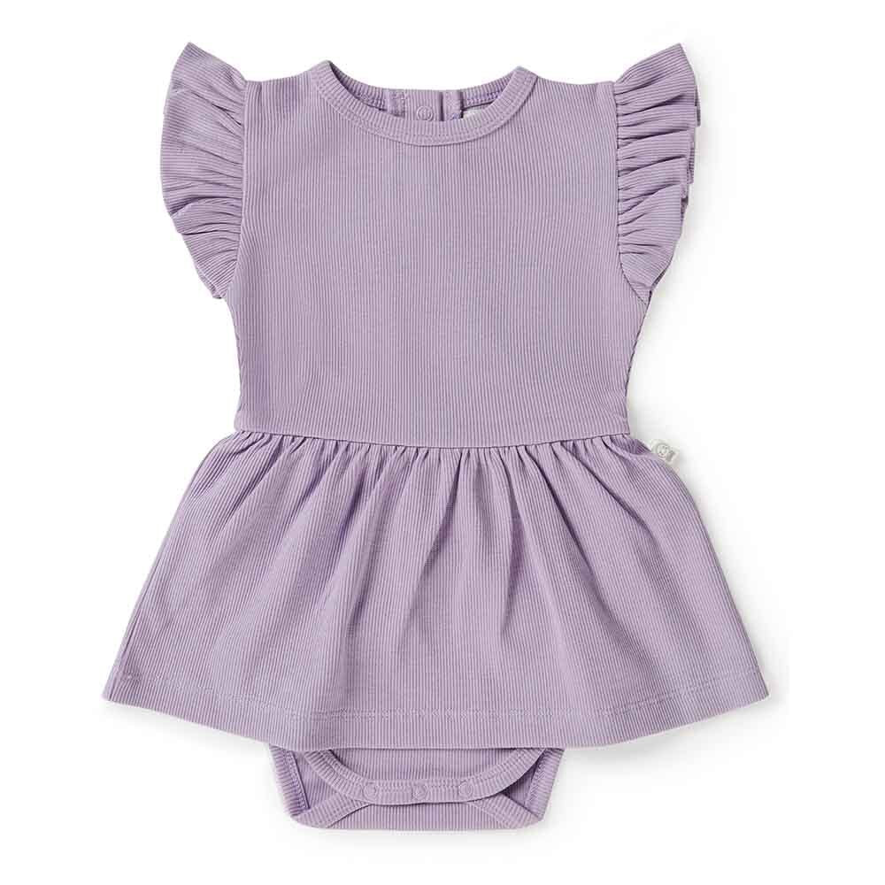Snuggle Hunny Kids - Jacaranda - Organic Ribbed Dress