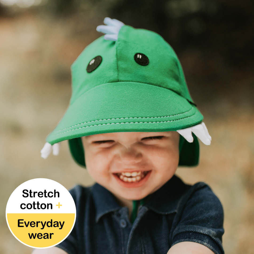 Bedhead Hats - Legionnaire Flap Sun Hat - Dinosaur - Green
