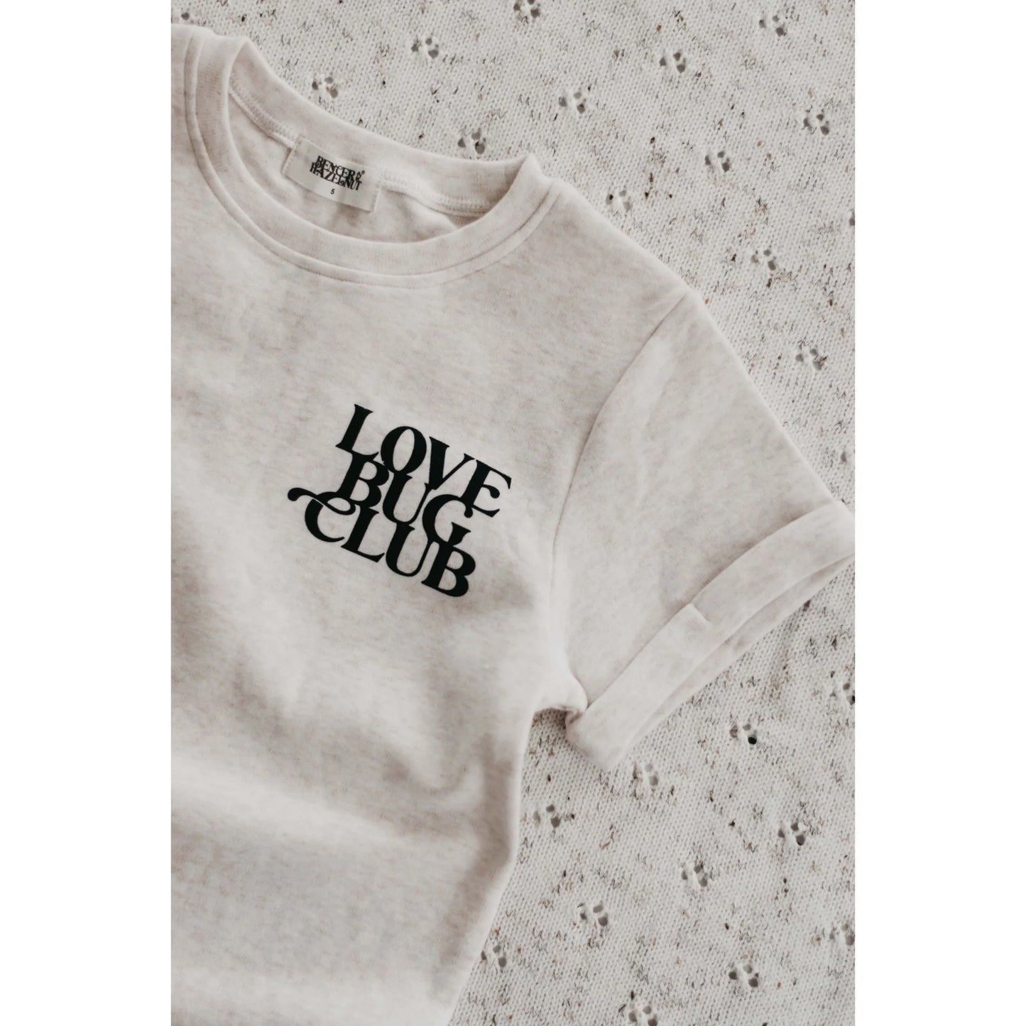 Bencer & Hazelnut - Love Bug Club Scripted Bodysuit/Tee - Oatmeal