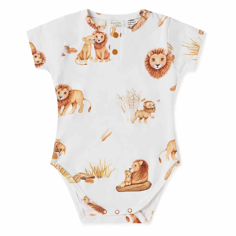 Snuggle Hunny Kids - Lion Short Sleeve Bodysuit