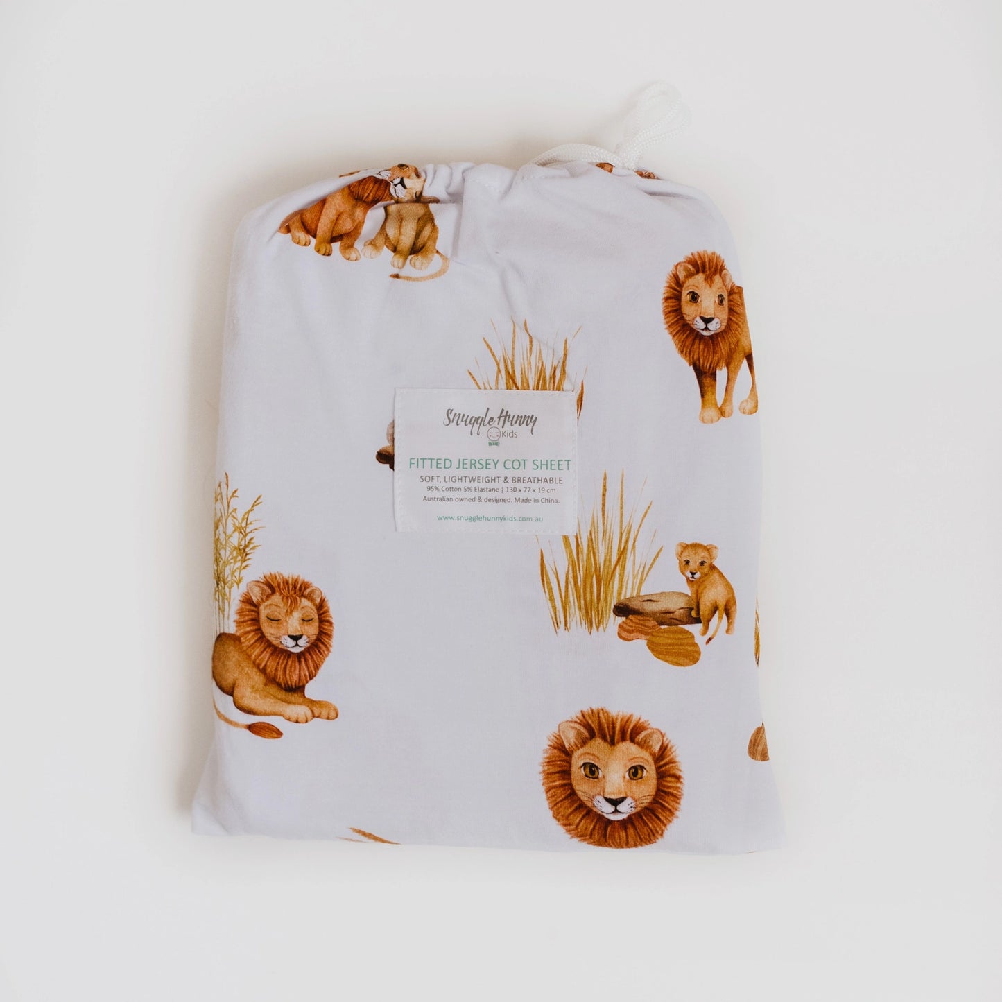 Snuggle Hunny Kids - Fitted Cot Sheet - Lion