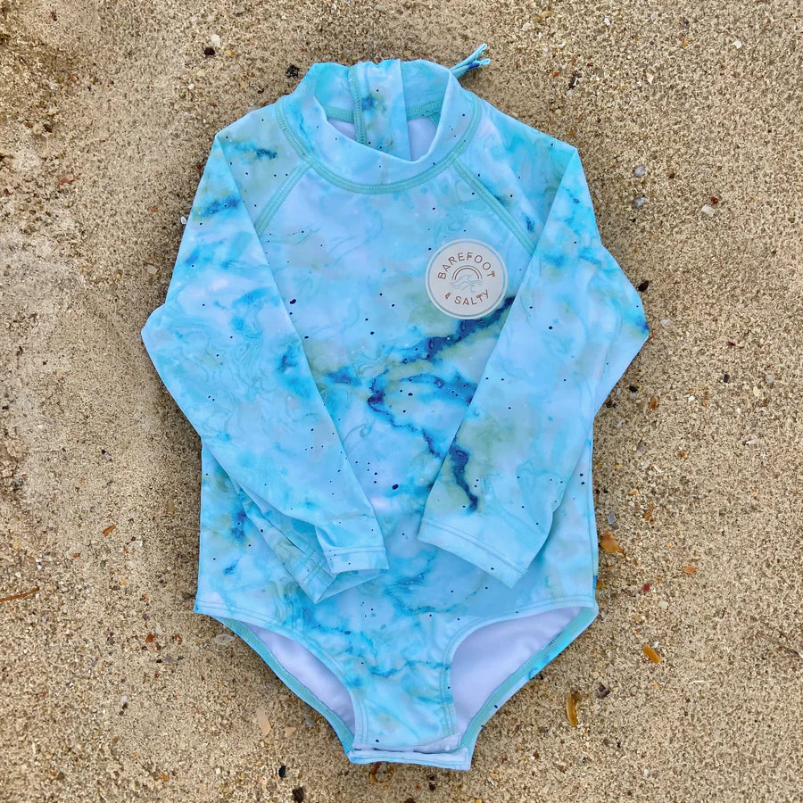 Barefoot and Salty - Ocean Swell One Piece Swimsuit