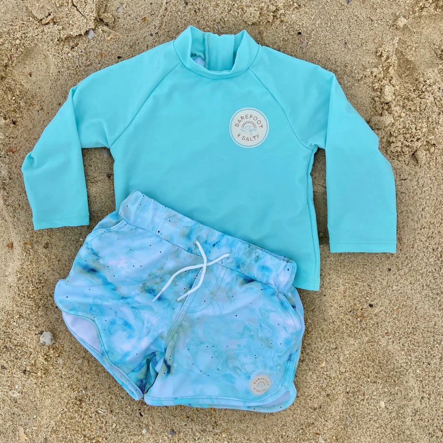 Barefoot & Salty - Ocean Swell Two Piece Swim Set