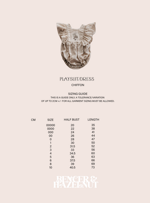 Bencer & Hazelnut - Chiffon Playsuit/Dress - Daisy