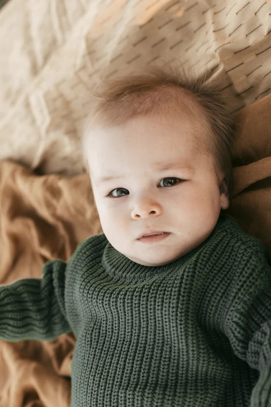Petit Co. - Forest Chunky Knit Jumper