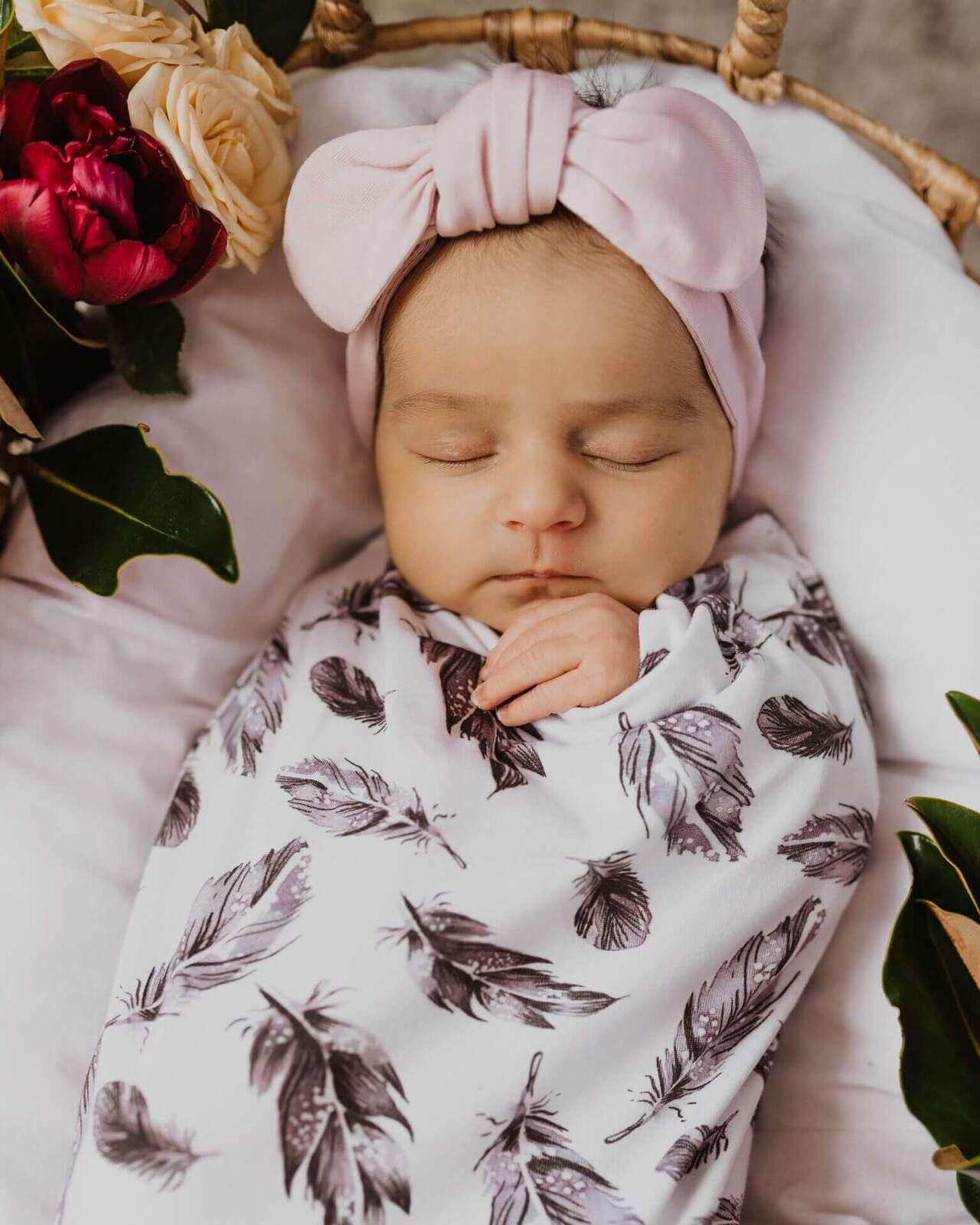 Snuggle Hunny Kids - Swaddle and Beanie Set - Quill