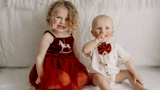 Bencer and Hazelnut - Rocking Horse Dress - Red