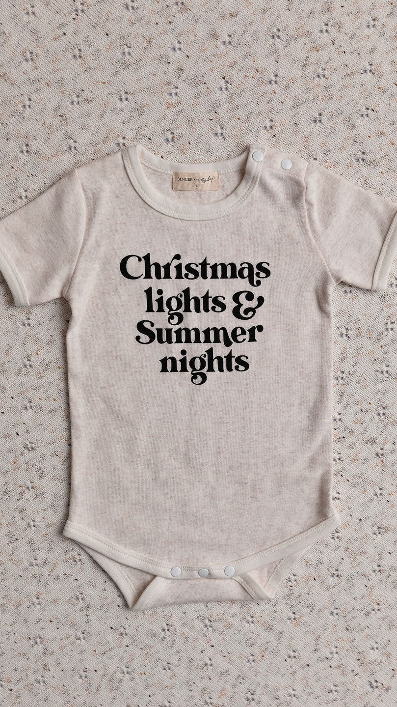 Bencer & Hazelnut - Christmas Lights Summer Nights - Tee/Bodysuit