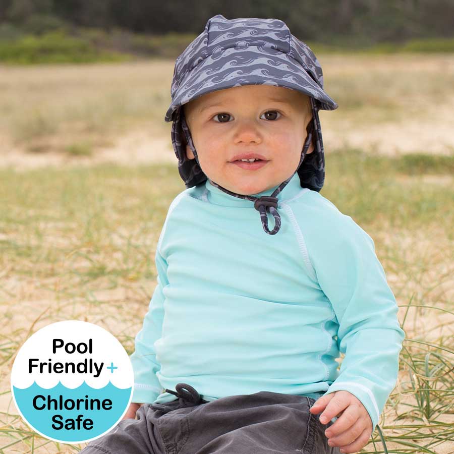 Bedhead Hats - Kids Rash Vest UPF50+ - Aqua