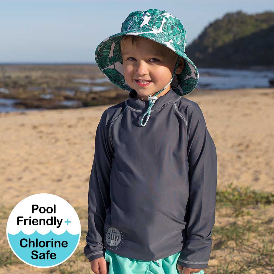 Bedhead Hats - Boys Rash Vest UPF50+ - Slate