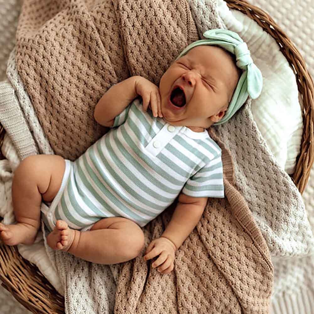 Snuggle Hunny Kids - Short Sleeve Bodysuit - Sage Stripe