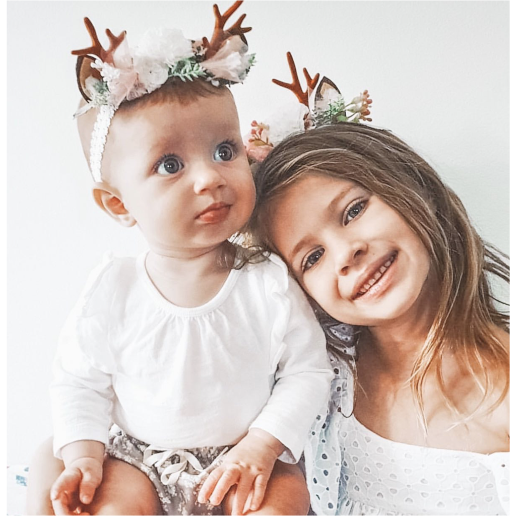 Sherbet Christmas Reindeer Blossom Elastic