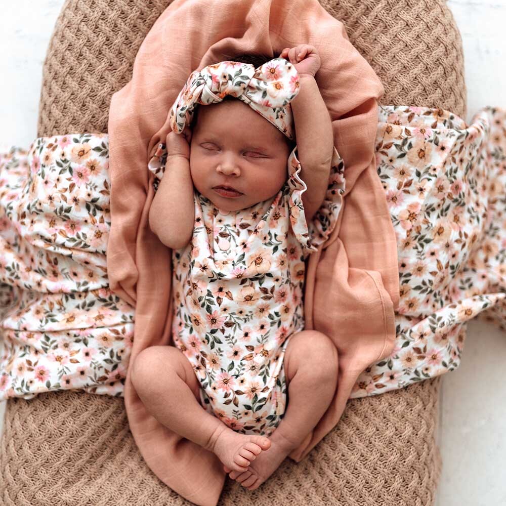 Snuggle Hunny Kids - Short Sleeve Bodysuit - Spring Floral
