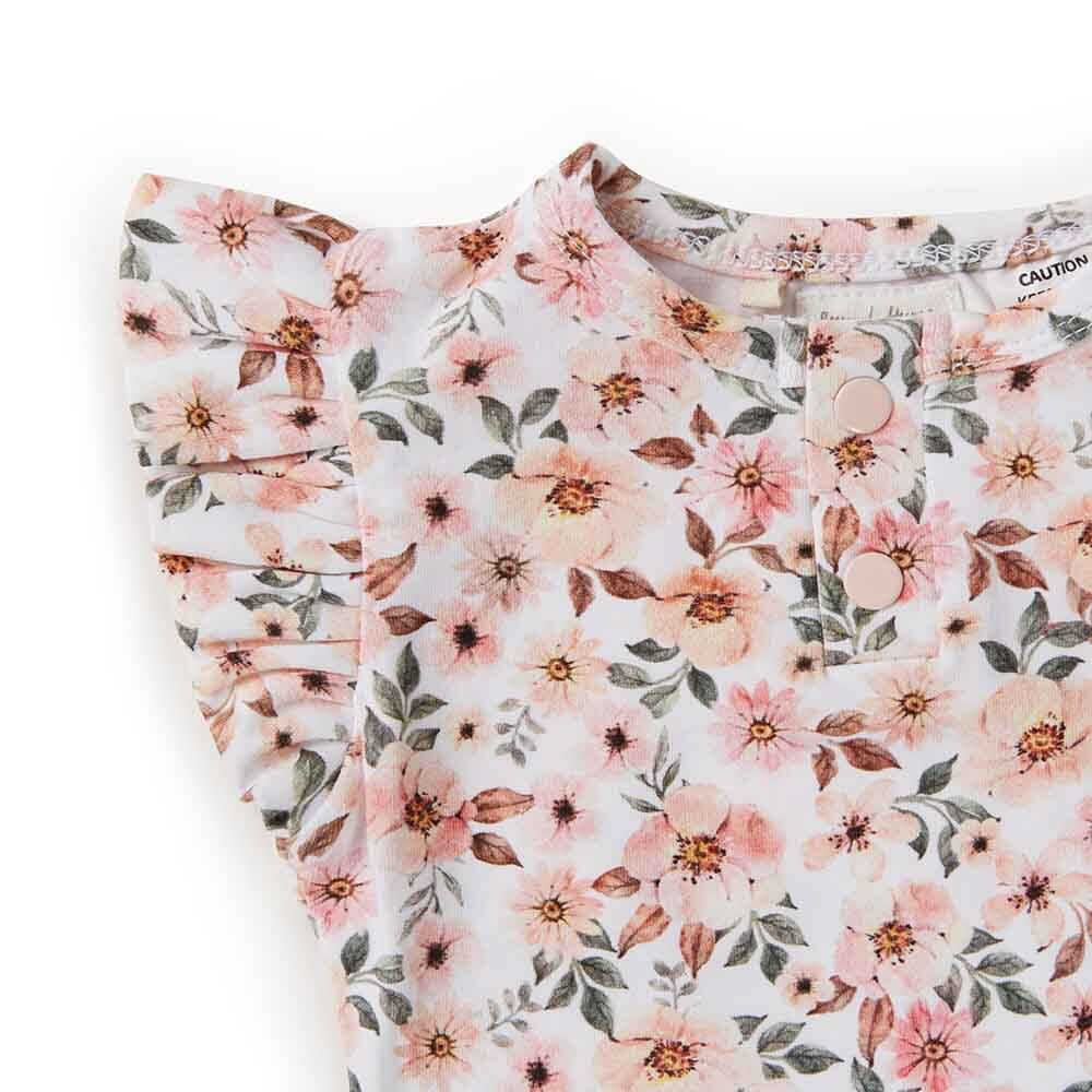 Snuggle Hunny Kids - Short Sleeve Bodysuit - Spring Floral