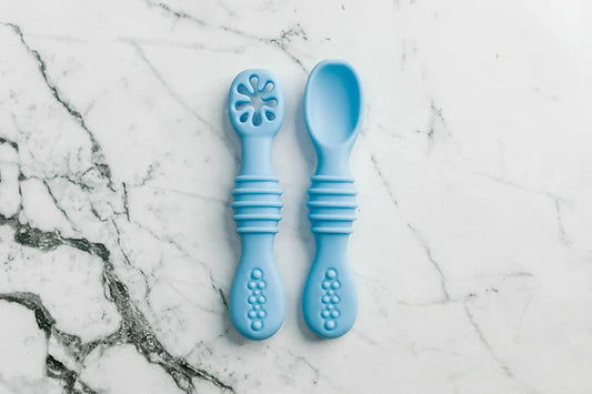 Starting Solids Australia - Sticky Spoon Set - Sky Blue
