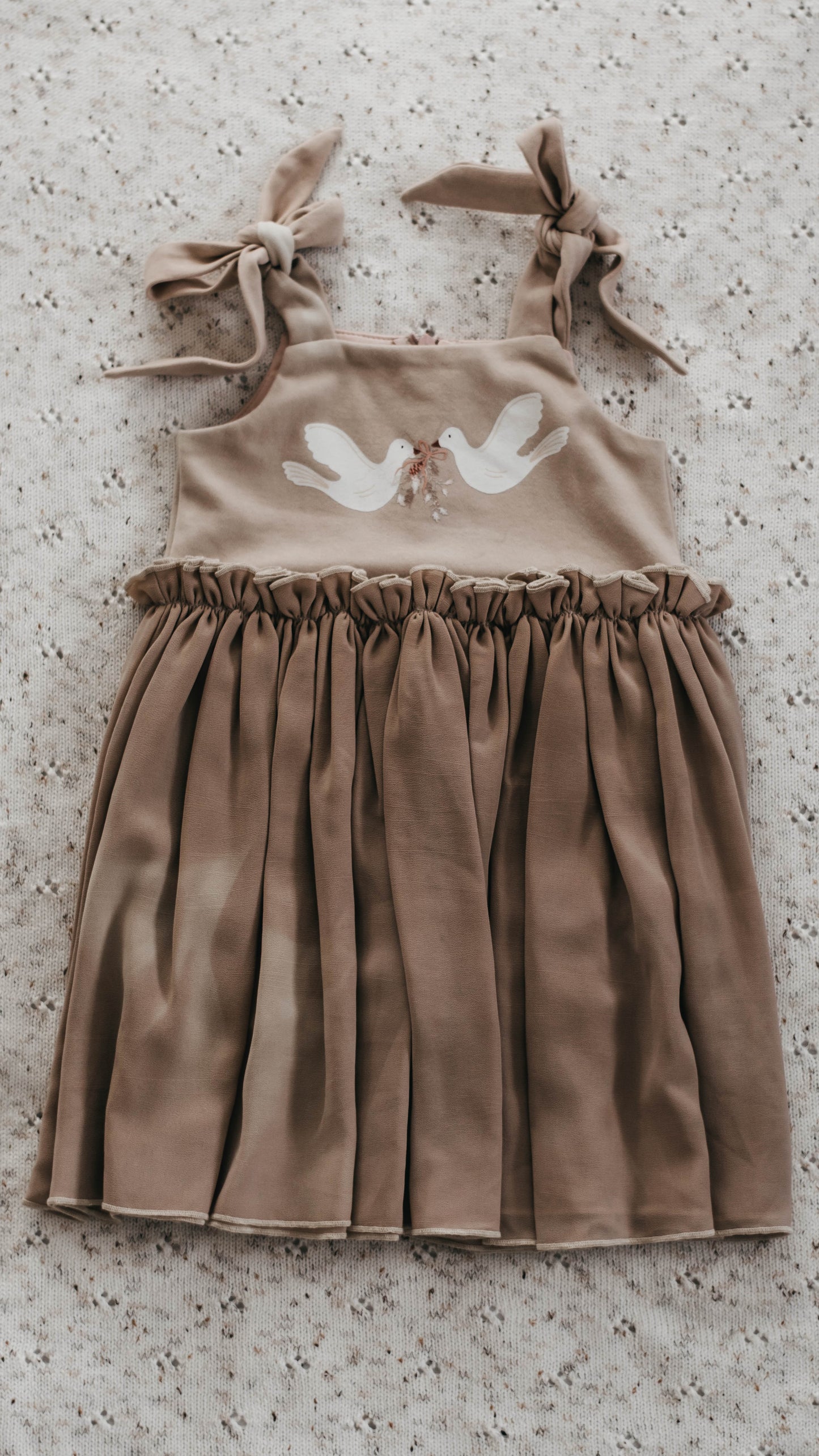 Bencer & Hazelnut - Turtle Dove Girls Dress - Christmas Collection 2022