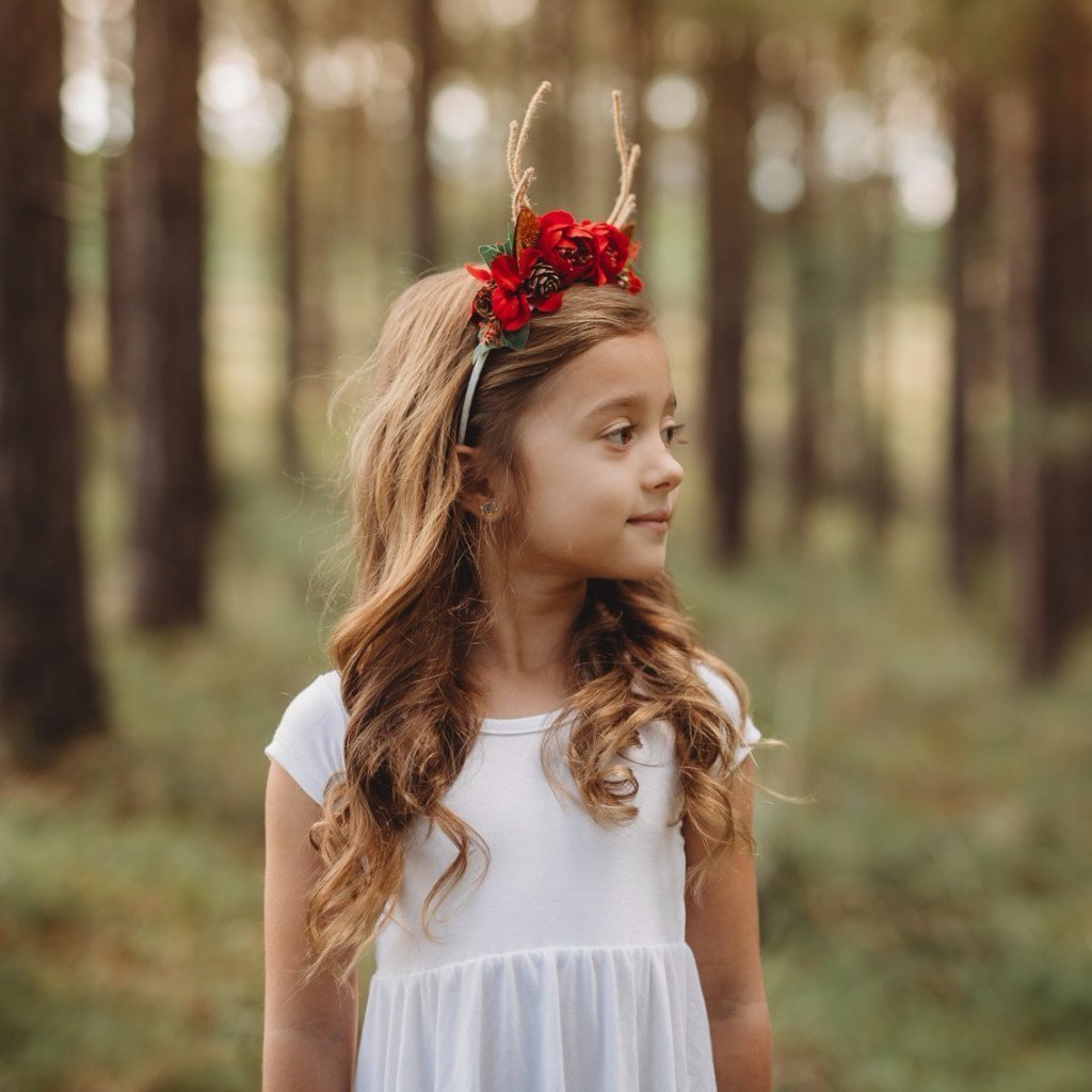 Woodlands Reindeer Blossom Headband