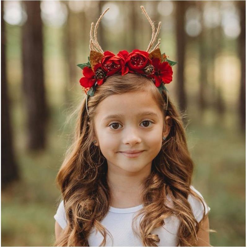 Woodlands Reindeer Blossom Headband