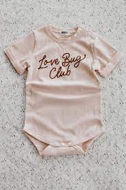 Bencer & Hazelnut - Love Bug Club Scripted Bodysuit/Tee - Pink