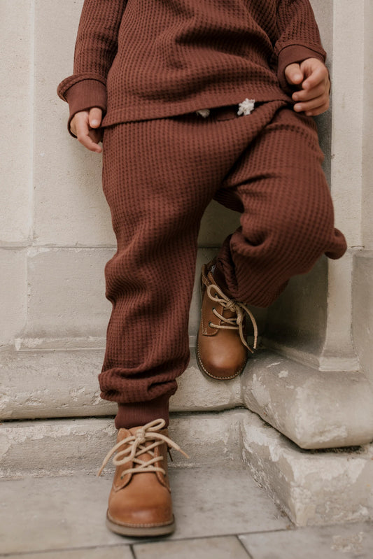 Jamie Kay - Organic Cotton Waffle Oliver Pant - Cherry