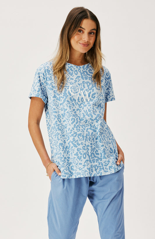 Cartel & Willow - Marlo Tee - Steel Leopard