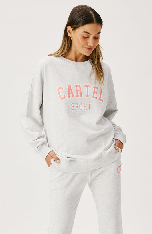 Cartel & Willow - Piper Sweater - Grey Marle - Guava