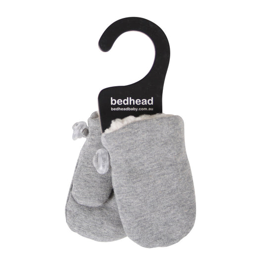Bedhead Hats - Fleece Baby Mittens - Grey Marle